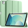 Akkerds for iPad Pro 11 Inch Case (M5/M4) 2025/2024 6th/5th Generation with Pencil Holder, for iPad Pro Case 11 Inch with Trifold Stand Protective Cover/Soft TPU Back, Auto Wake/Sleep, Matcha Green