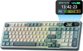 RK ROYAL KLUDGE S98 Mechanical Keyboard w/Smart Display & Knob, Top Mount 96% Wireless Mechanical Keyboard BT/2.4G/USB-C, Hot Swappable, Software Support, Creamy Sounding, 98 Keys