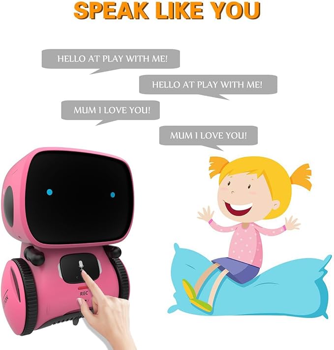 98K Robot Toys for Girls and Boys Rechargeable, Touch and Voice Control Robots Interactive Talking Smart Partner and Teacher with Singing, Dancing, STEM Toy Gifts for Kids Age 3 and Up