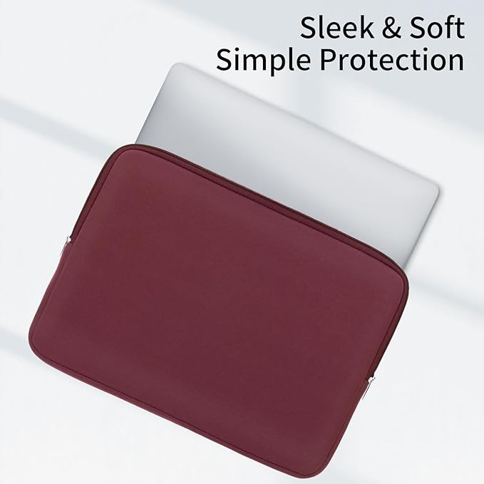 RAINYEAR 16 Inch Laptop Sleeve Soft Case Padded Bag Specially Compatible with 16" MacBook Pro M1 M2 M3 M4 M5 Pro/Max A2141 A2485 A2780 A2991 A3403 A3186 A3428 A3429 (Red, Upgraded Version)