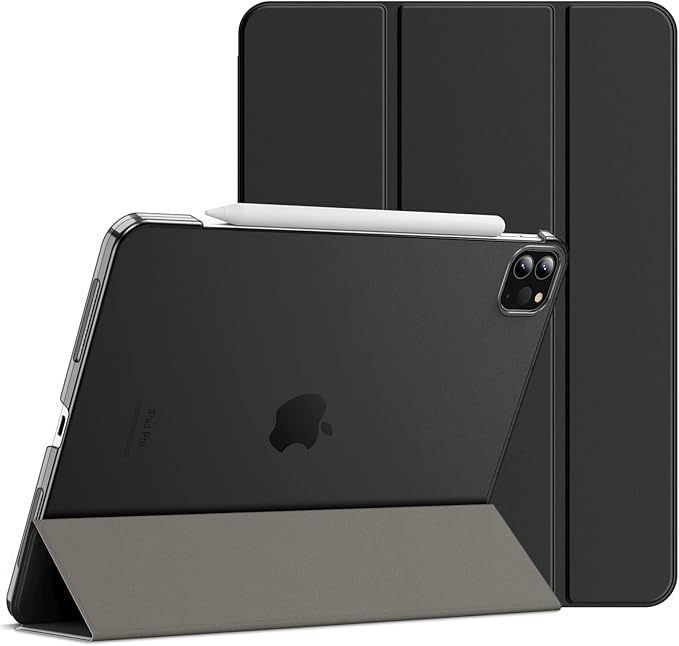 JETech Case for iPad Pro 11 Inch, 2022/2021/2020 Model, Slim Stand Hard Back Shell Smart Cover with Auto Wake/Sleep (Black)
