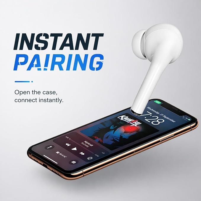 Wireless Earbuds Pro 3, Bluetooth 5.3 Noise Cancelling Ear buds with ANC,Immersive Stereo Sound,ENC Clear Calls,30H Playtime,IPX5 Waterproof,Touch Control,In-Ear Headphones for iPhone/ Android (white)