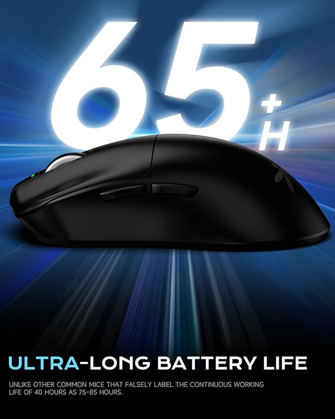 VGN Dragonfly F1 Pro Wireless Gaming Mouse, 49g Ultra-Lightweight, PAW3395 26K DPI Sensor, 4KHz Polling Rate Supported, Professional Esports Speed, Black