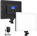 Led Video Light Panel, 20W Bi-Color Photography Lighting Kit with 4000mAh Battery, Dimmable 2500-8500K Conference Studio Light for YouTube/TikTok, AC Power Charger