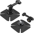Adhesive Helmet Camera Mount Fits for GoPro Hero 13, Insta360 X5/X4/X3 and DJI Action Sports Cameras, Flexible Sticky Accessories Bracket Base for Motorcycle, Surfboard, Snowboard, 2 Pack