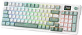 Redragon K719 Wireless Gasket Gaming Keyboard w/Hype Screen & Knob, 95 Keys Mechanical Keyboard, Easy-Control 1.14’’ TFT Info Display, 5-Layer Noise Dampening, Custom Linear Switch, Jade Cloud Color
