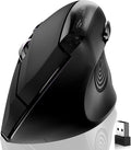 memzuoix Ergonomic Wireless Mouse, 2.4G Optical Cordless, 800/1200/1600 DPI, Vertical Computer Mouse for Laptop, Mac, PC, Desktop (Right Hand, Large) - Black