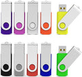 Aiibe 16GB USB 3.0 Flash Drive 10 Pack USB 16GB Flash Drive USB 3.0 Thumb Drives Blank Zip Drives Flash Drives 16 GB Bulk (10 Mixed Colors: Black Blue Red Green Orange White Yellow Pink Purple Silver)