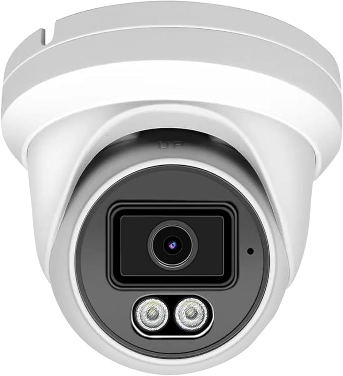 Marquis 4MP PoE IP Turret Dome Camera with Microphone/Audio, IP Security Camera Outdoor Rated, Waterproof IP66, 108° Wide Angle 2.8mm Lens (Regular IR)
