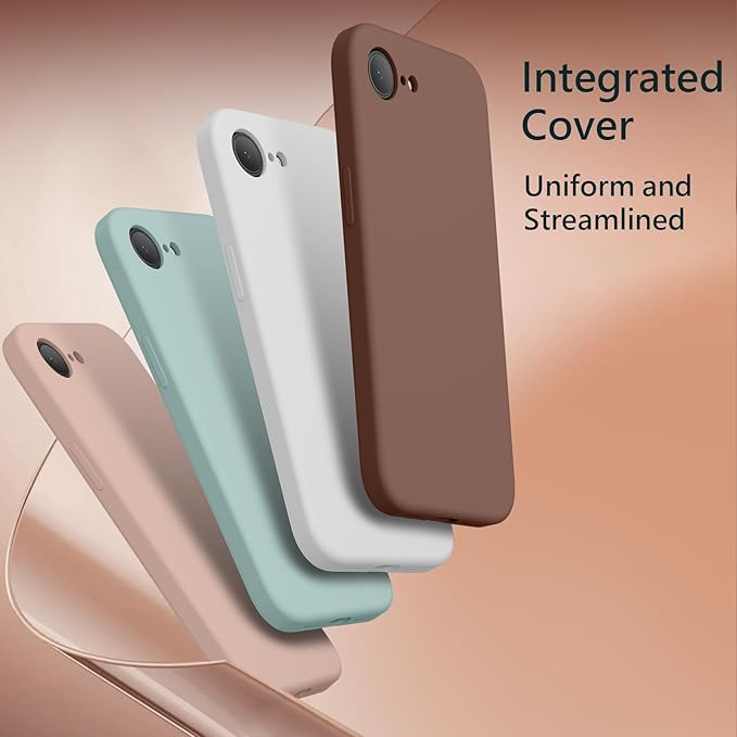 FireNova Magnetic for iPhone 17e Case/iPhone 16e Case, Compatible with MagSafe, [Silicone Camera Protection] Microfiber Lining Phone Case, 6.1", Pinksand
