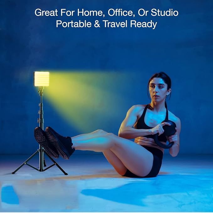 Fugetek 52" RGB LED Photography Video Light, 77 RGB Beads, All Aluminum Tripod, Unique Light Modes, Inline Contoller, USB Powered, Portable, Adjustable, 14 Colors, Game Streams, YouTube