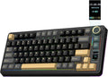EPOMAKER X Aula EA75 MAX Wireless Gaming Keyboard with Screen & Knob, 5000mAh, Hot-Swap, Lubed Switches, RGB Backlit, Creamy Gasket, 75% Mechanical Keyboard (Black, Ice Vein Switch)