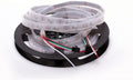WS2812B LED Strip Individual Addressable Light 30Pixels/m SMD 5050 RGB Pixel Strip DC5V (16.4FT 150LEDS Waterproof IP67, White PCB)