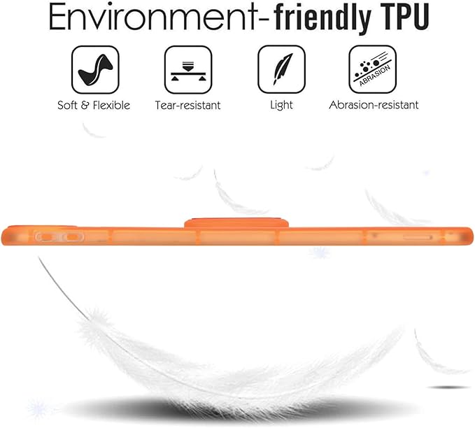 Slim Case for iPad (A16) 11th Generation 11 Inch 2025 / iPad 10th Generation 10.9 Inch 2022, Built-in Kickstand Non-Slip Shockproof Rugged Protective for iPad 11th 10th Gen, Orange