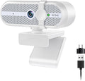 2K Webcam for PC, 5MP, Noise-reducing Microphone, 90° FOV, USB Webcam Plug & Play, Slide Privacy Cover, Suitable for Win 7/8/10 MacOS, Wide Compatibility for Zoom, Microsoft Teams