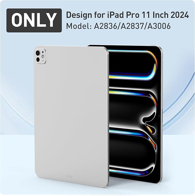 SUPFIVES 2024 iPad Pro 11 Inch Case M4 (5th Generation), with Screen Protector/Shoulder Strap/Pencil Holder/Handle/Rotating Stand, Black