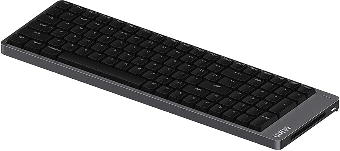 LOFREE Flow2 Low-Profile Mechanical Keyboard, CNC Aluminum Body with Gasket Mount, Tri-Mode Wireless, Hot-Swappable & VIA Compatible, Side Touch Bar, for Mac/Windows (Space Gray, 100 Keys)