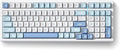 MCHOSE G98 PRO Wireless Gaming Keyboard, Tri-Mode Connection Mechanical Keyboard, Hot Swappable Custom Gasket Structure, Pre-lubed Linear Switches, Double Shot PBT Keycaps, RGB LED Backlit, Blue&White