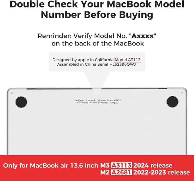 iCasso for MacBook Air 13 inch Case 2025 2024-2022 Release M4 A3240 M3 A3113 A2681 M2 with Liquid Retina Display, Hard Plastic Shell for Mac Air 13.6, TPU Keyboard Cover&Screen Protector, Purple