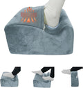Foot Rest for Under Desk At Work,Ergonomically Designed Home Footrest with Warm Feet Pocket,Comfort Foam Foot Stool Used As A Foot Or Leg Elevator Under Desks,Office Chairs & Sofas or Couch - Grey