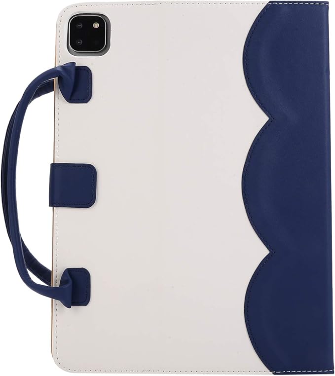 Handbag Case for iPad Pro 13" (M5/M4) 2025/2024, Air 13" M2 M3, iPad Pro 12.9-inch 2018-2022, Techcircle Cute Bowknot Pocket Wallet Design Folio Stand PU Leather Carrying Case, Auto Sleep/Wake, Blue