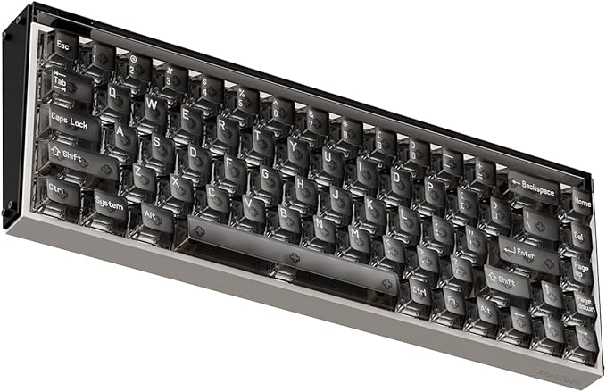 MelGeek MADE68 Pro+ Wired Gaming Keyboard, Magnetic Keyboard with Hall Effect, 65% Compact Rapid Trigger, Hot-Swappable, RGB Snap Tap & Adjustable Actuation, Online HIVE Custom (Phantom Gray)