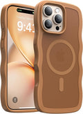 Magnetic for iPhone 15 Pro Max Case[Compatible with MagSafe][Military-Grade Drop Protection][Anti-Yellowing]Shockproof Protective Translucent Matte Cover for iPhone 15 Pro Max Phone Case,Brown