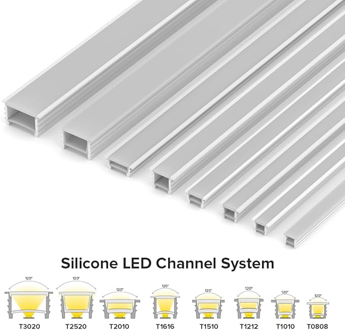 BTF-LIGHTING Silicone LED Channel System 9.8Ft Flexible Milky White Cover DIY Spotless Tube for ≤12mm Width LED Strip,Neon Rope Light Channel Diffuser, for Kitchen Cabinet, Room, Patio(No LED Strip)