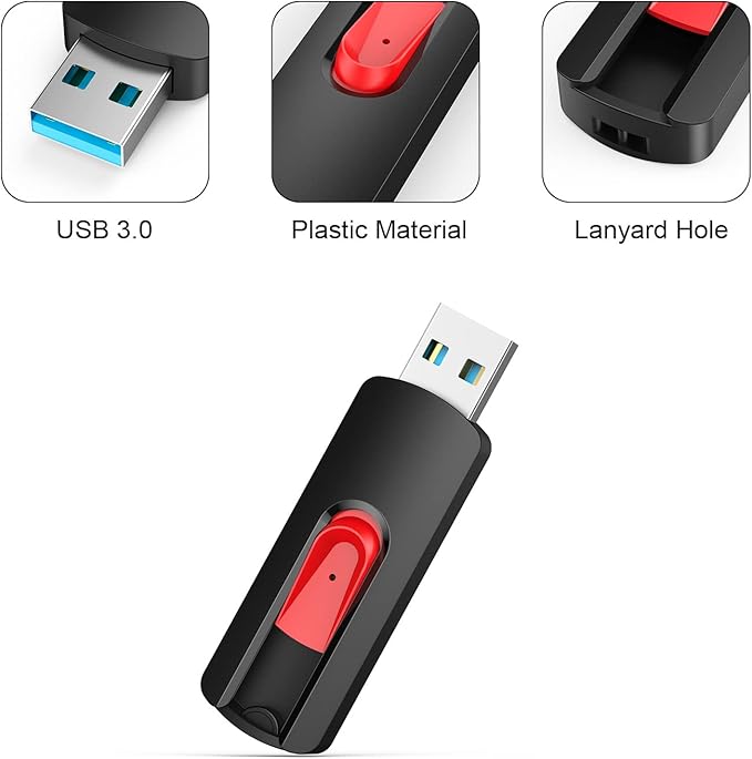 RAOYI 5 Pack 64GB USB 3.0 Flash Drive, High Speed Memory Stick Thumb Drives Jump Drive Pen Drive for PC Laptop Desktop- 64G Multipack