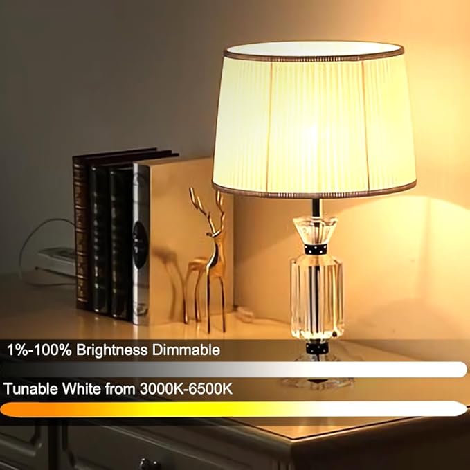 GRV E26 12W Smart LED Bulb with a 2.4GHz Remote Control,RGBCW Color Changing Led Bulb,Stepless Dimmable 3000-6500K,100W Incandescent Lamp Equivalent,A19 1000Lumens,CRI>80,Home Decor,1 Bulb & Remote