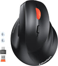 MEETION New Ergonomic Mouse Wireless, Bluetooth Vertical Mouse with 3 Multi-Device for Bluetooth(5.3 * 2), 4 DPI 1200-3200 Ergo Mice for Windows/Mac/PC/Laptop/Computer(Large Hands)