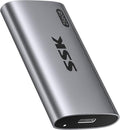 SSK 256GB SSD External Hard Drive, Portable SSD Up to 550MB/s Fast Solid State Drives, External Drive USB 3.2 Gen2 for iPhone 15/Pro, Windows, Mac, Android with LED Light, Trim, SMART Supported