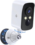 360° View Wireless Outdoor Security Camera, No Subscription Free 7-Day Cloud/SD, Pan, AI Detection, Magnetic, Battery Powered, 2.4G WiFi, 2K, Night Vision, 2-Way Talk, Home Security, IP65