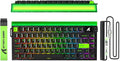 ATTACK SHARK R85 HE 75% Magnetic Wired Gaming Keyboard,8KHz Polling Rate Rapid Trigger,0.005mm RT Precision,256K Scan Rate,Custom Hot-Swappable,Web Driver PC Keyboard for Gamer/Win/Mac,Neon Green