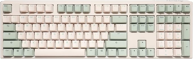 Ducky One 3 Matcha 100% Mechanical Keyboard: Quack Mechanics Dampening, Hot-Swappable Cherry MX Brown Switches, High-Density PBT Tripleshot Keycaps, no RGB, US