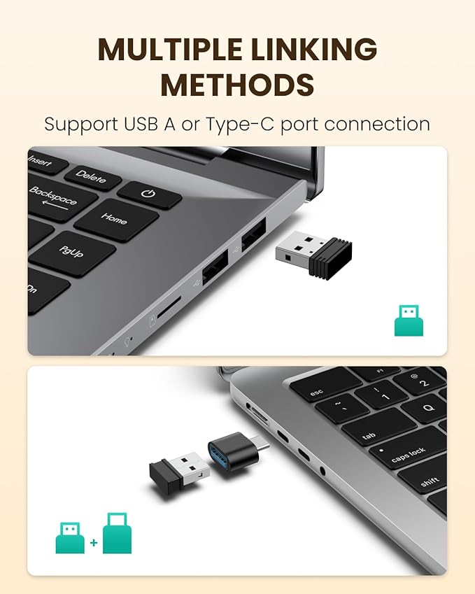 POJTK Ergonomic Wireless Rechargeable Mouse, Bluetooth+USB A+Type C(3 in 1) Connection, 5 Levels Up to 4800 DPI, 6 Silent Buttons, 2.4GHz Carpal Tunnel Vertical Mice, for Laptop, Desktop,MacBook-black