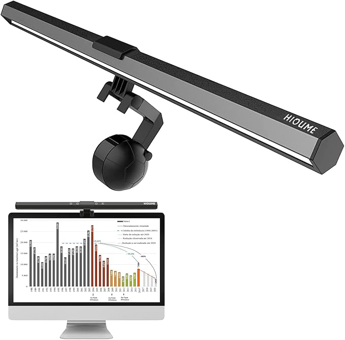 Monitor Light Bar, USB Powered LED Computer Light for Desk/Office/Home, 3 Adjustable Color Temperature, 10 Dimming Brightness Levels, No Screen Glare, Black