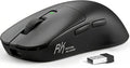 RK ROYAL KLUDGE RK MO3 Wireless Gaming Mouse, 48g Lightweight Computer Mouse, Bluetooth/2.4G/Wired Rechargeable PC Game Mice with Programmable Buttons, 6000 DPI, PAW3809 Sensor for Laptop/Mac, Black