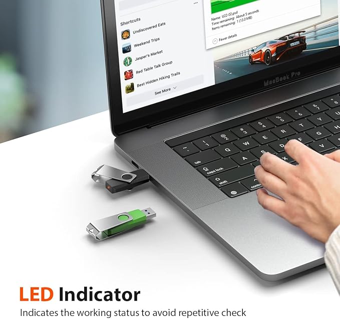 Aiibe 32GB Flash Drive 2 Pack 32GB USB 3.0 Flash Drive Thumb Drive Zip Drive USB 3.0 Memory Stick USB Drive with Keychain (32G, 2 Colors: Black Green)