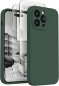 FireNova Designed for iPhone 14 Pro Max Case, Silicone Upgraded [Camera Protection] Case, Soft Anti-Scratch Microfiber Lining Inside, 6.7 inch, Alpine Green