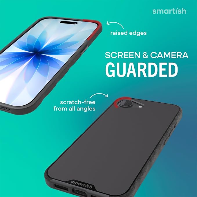 Smartish® iPhone 17e/16e MagSafe Case - Gripmunk Magnetic Slim Case [Lightweight + Protective] Drop Tested Thin Grip Cover with Microfiber Lining for Apple iPhone 17e/16e - Custom Prints