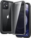 Diaclara Designed for iPhone 12/12 Pro Case, Full Body Rugged with Built-in Touch Sensitive Anti-Scratch Privacy Screen Protector, Soft TPU Bumper Case for iPhone 12/12 Pro 6.1" (Black)