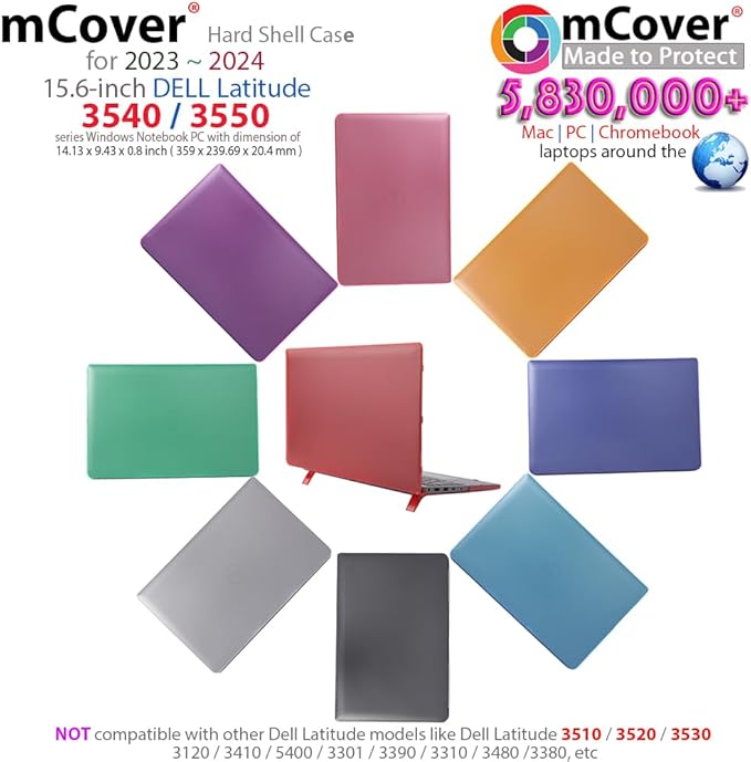 mCover Case Compatible ONLY with 2023-2024 15.6" Dell Latitude 3540/3550 Series Laptop Computer (NOT Fitting Any Other Dell Models) - Orange