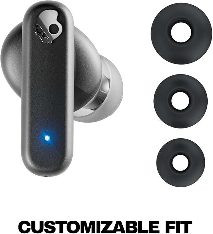 Skullcandy Smokin’ Buds Wireless Earbuds, Bluetooth Headphones, Noise Isolating Fit, Up to 20 Hours Battery, IPX4 Sweat and Water Resistant, Microphone for iPhone Android - Matcha