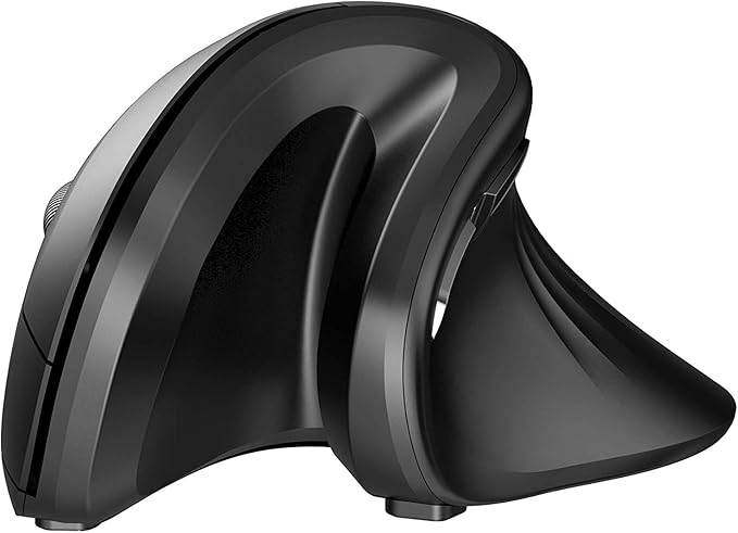MOJO Perfect Grip Dual Mode Silent Vertical Ergonomic Mouse - Bluetooth/Wireless Optical Mouse w/Adjustable Sensitivity and Quiet Buttons