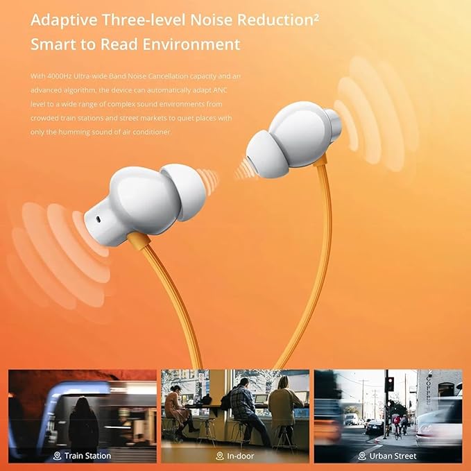 realme Buds Wireless 5 ANC in Ear Bluetooth Headphones, 50dB ANC, 13.6mm Dynamic Bass Driver, 360° Spatial Audio, 45ms Low Latency, Upto 38hrs Playback, IP55 Rating, Dual Device Connection (Silver)