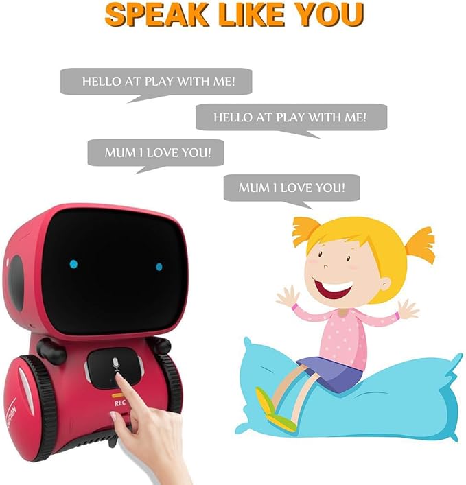 98K Robot Toys for Girls and Boys Rechargeable, Touch and Voice Control Robots Interactive Talking Smart Partner and Teacher with Singing, Dancing, STEM Toy Gifts for Kids Age 3 and Up