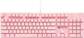 Merdia Full Size Wired Mechanical Gaming Pink Keyboard | Blue Switch 104 Keys US Layout Full Size Pink PC Gaming Keyboards | Hot Swappable LED Backlit Light Up Wired Mechanical Computer Keyboards