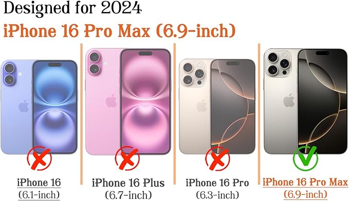 Magnetic for iPhone 16 Pro Max Case Cute Stripes Phone Case, Shockproof Slim TPU and Hard PC Protective Phone Cover Compatible with MagSafe Designed for Women Girls,Retro