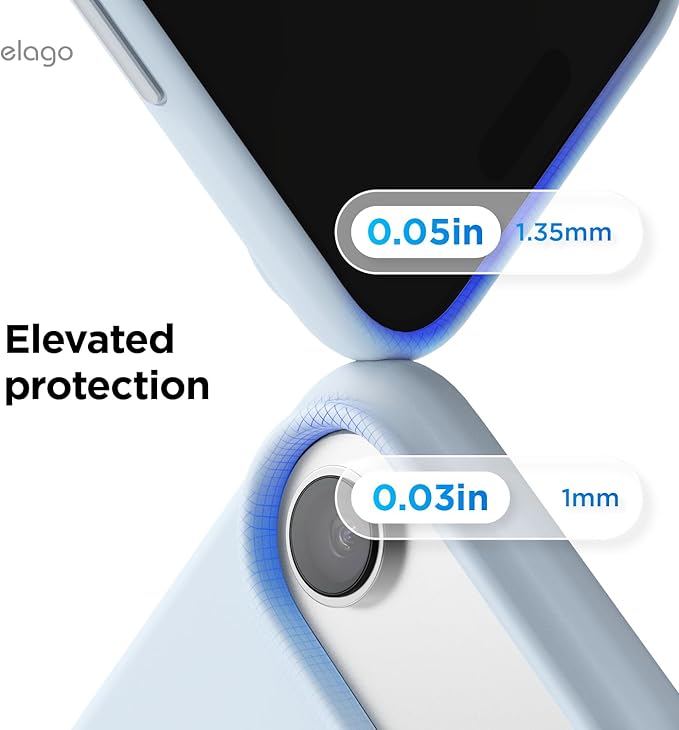 elago for iPhone Air Case, Premium Magnetic Silicone Case, Compatible with MagSafe, Liquid Silicone Material, Protective Cover, Shockproof, Slim Phone, 6.5 inch (Light Blue)